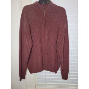 Mens 100% Fine Cashmere Ribbed Sweater XL Tasso Elba Luxury Soft Casual